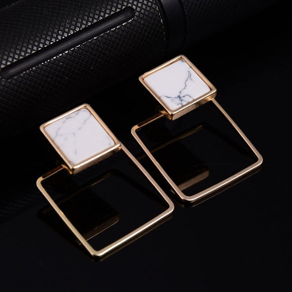 Fashion Faux Stone Stud Earrings