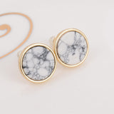 Fashion Faux Stone Stud Earrings