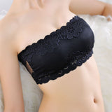 Solid Lace Floral Bras