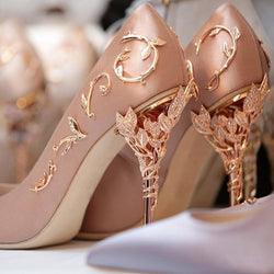 Elegant Silk High Heels