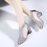 Diamond Leather Heels