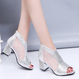 Diamond Leather Heels