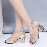 Diamond Leather Heels