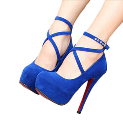 Cross-tied Ankle Strap Shoes