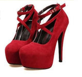 Cross-tied Ankle Strap Shoes