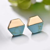 Fashion Faux Stone Stud Earrings
