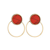 Fashion Faux Stone Stud Earrings