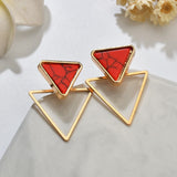 Fashion Faux Stone Stud Earrings
